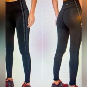 Lululemon Power Lines Pant 28” Black / Messi Ice Grey Black size 6